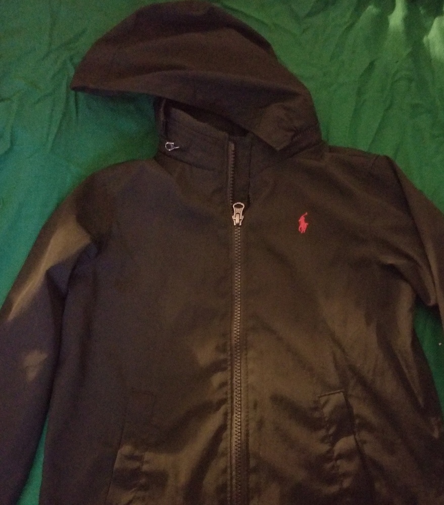 Boys black rain coat